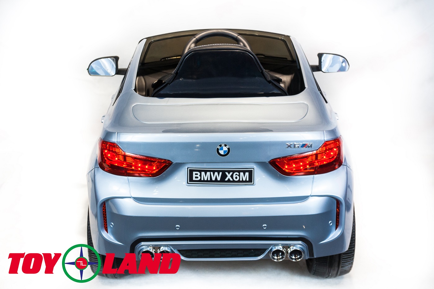Электромобиль ToyLand BMW X6 mini серебряного цвета  